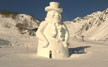 Giant snowman made by artists in Galtür in the Paznauntal -  TVB Paznaun - Ischgl